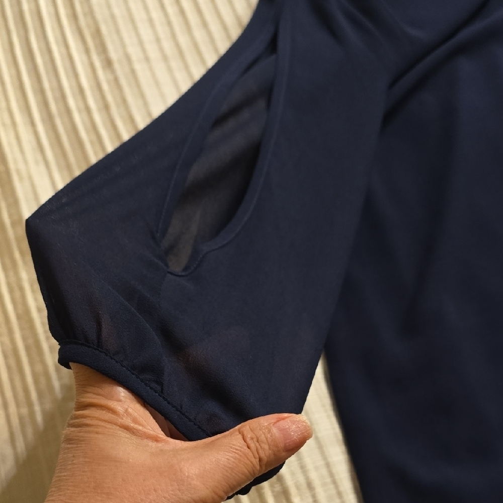 Lulu's Navy Cut Out Tunic Mini Dress - Picture 4 of 11